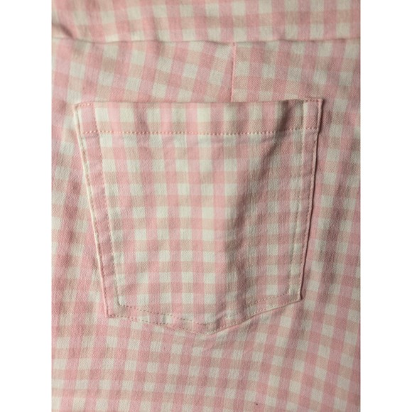 J. McLaughlin Pink Gingham Check Capri Pants Womens Size 10 Cropped Slim Fit - Picture 5 of 5
